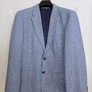 Light Blue Linen Men's Blazer RW&Co